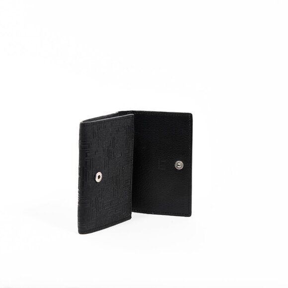 Dunhill Black PVC Leather Card Holder with Snap Closure - Picture 5 of 6